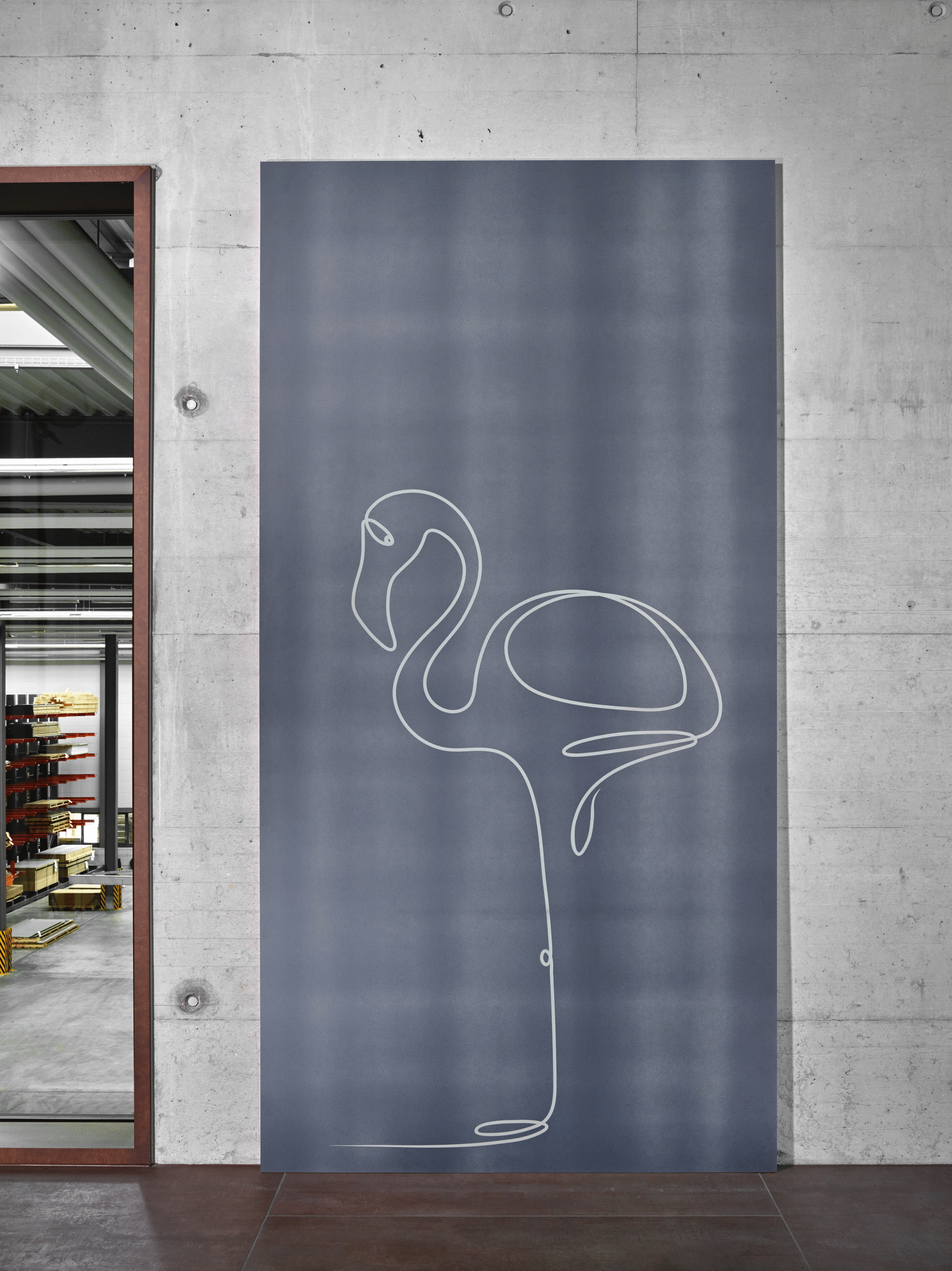 4003 - Flamingo I Naturfaser 908-O4 I Prägung hell